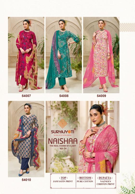 Suryajyoti naishaa vol 54 dress material wholesale